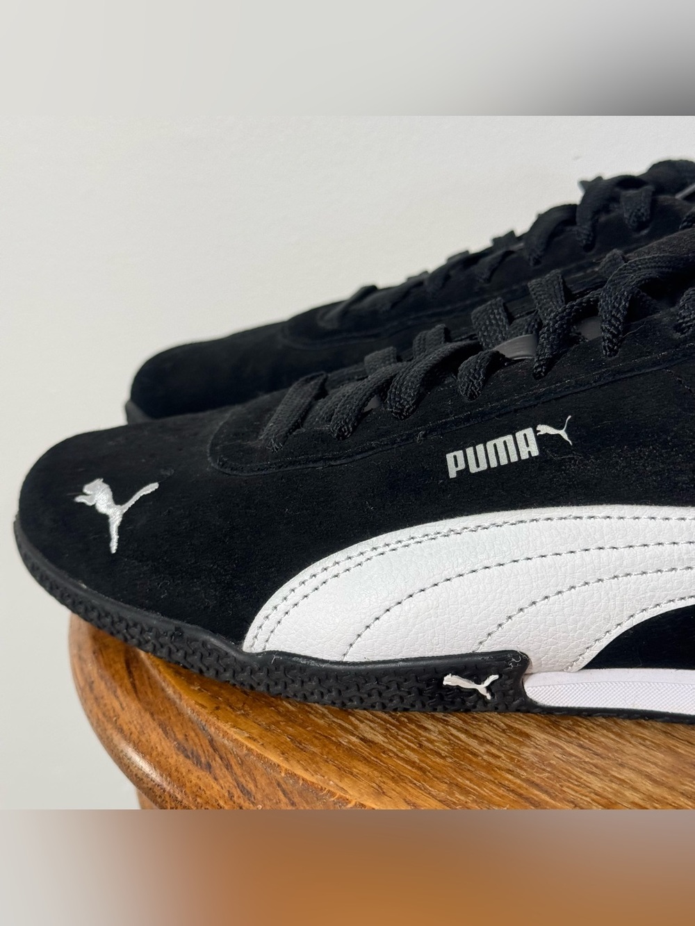 PUMA Bella Donna Speed Cat Suede Black Low Profile Sneaker Shoes Women’s Size 9 - Picture 4 of 14